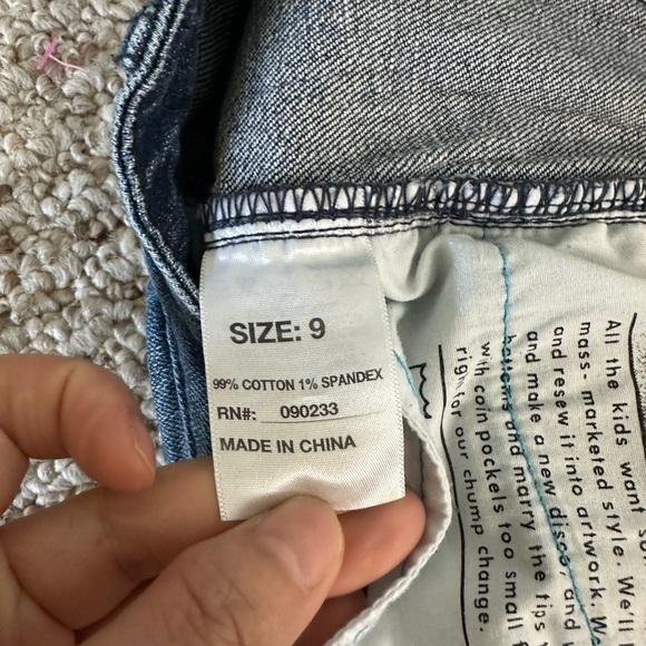 Hurley Blue Super Skinny Jeans with Distressed Details size 9 - Picture 6 of 10